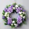 Summer Floral Wreaths for Front Door Green Plant Purple Hydrangea Weaths 18 inch on Grapevine Base, Perfect for Summer Wreaths Outdoor,Indoor and Farmhouse Decoration
